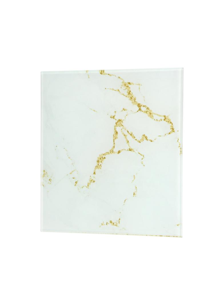 Panel szklany, Uniwersalny, kolor biało/złoty marmur połysk