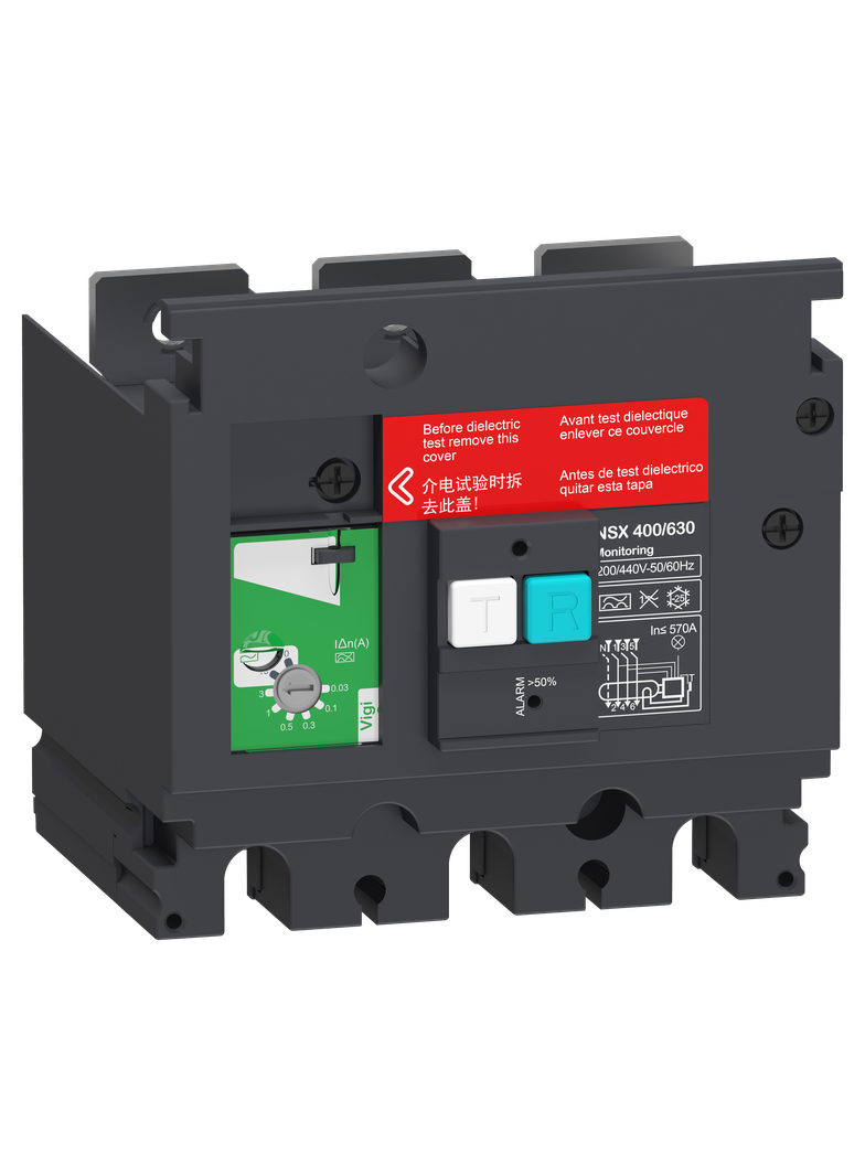 Moduł różnicowy vigiPacT, ComPacT NSX, 400/630, 200 VAC do 440 VAC, 30 mA do 30 A, 3P