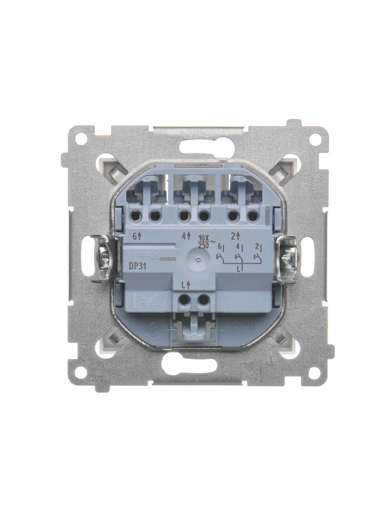 Simon 54 Przycisk potrójny 10A szybkozłączka biały