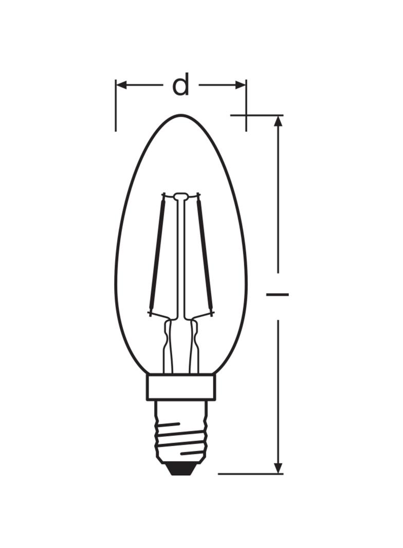 Lampa LED Vintage 1906 CL BW Filament szkło przezroczyste GOLD 22 non-dim 2,5W 824 E14
