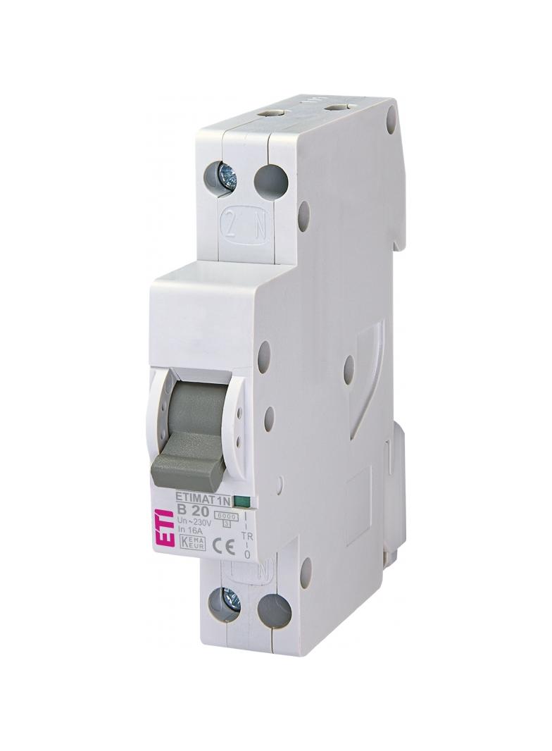 Wyłącznik nadprądowy MAT 1N 1P+N B20 002191105 ETI
