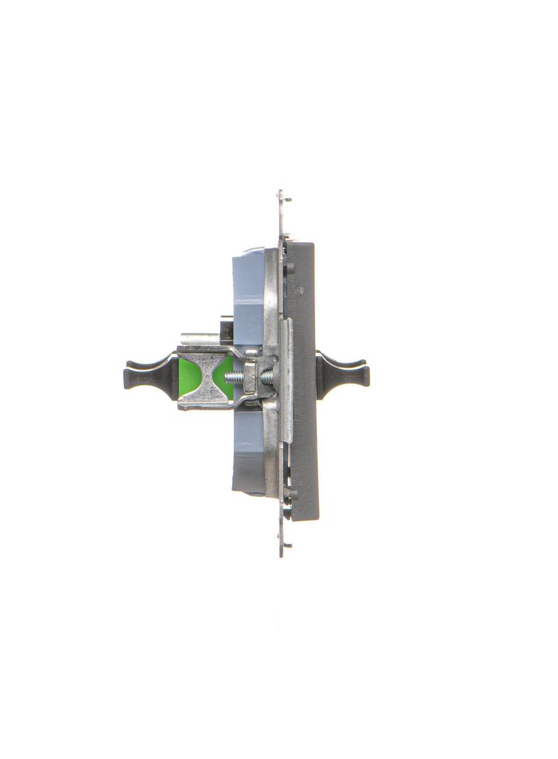 Simon 55 Gniazdo światłowodowe / optyczne podwójne SC/APC Grafitowy mat