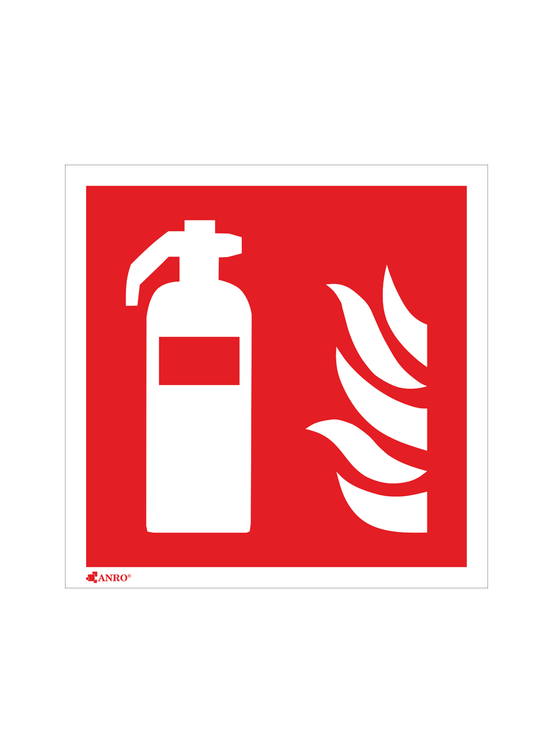 GAŚNICA Z PŁOMIENIEM 150X150 FOLIA SAMOPRZYLEPNA FOTOLUMINESCENCYJNA