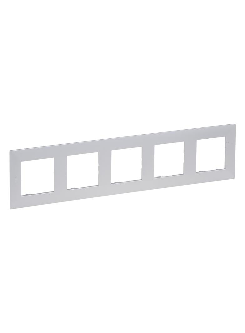 Niloe Step Ramka Pięciokrotna 5X- Kolor Aluminium 863395 LEGRAND