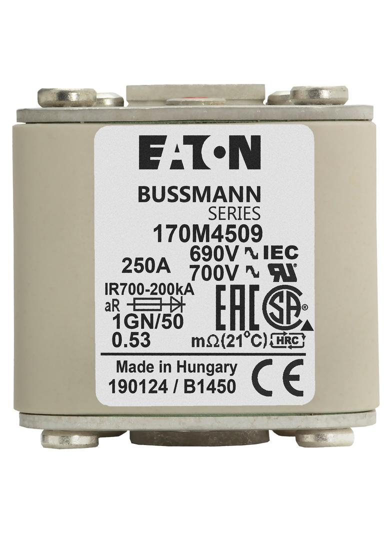 FUSE 250A 690V 1GN/50 AR UC Wkładka szybka 250A AC 690V rozmiar 1 53x69x51 mm aR IEC UL w 170M4509 E