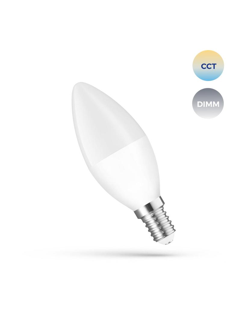 LED ŚWIECOWA 5W E-14 230V CCT+DIM Wi-Fi SpectrumSMART