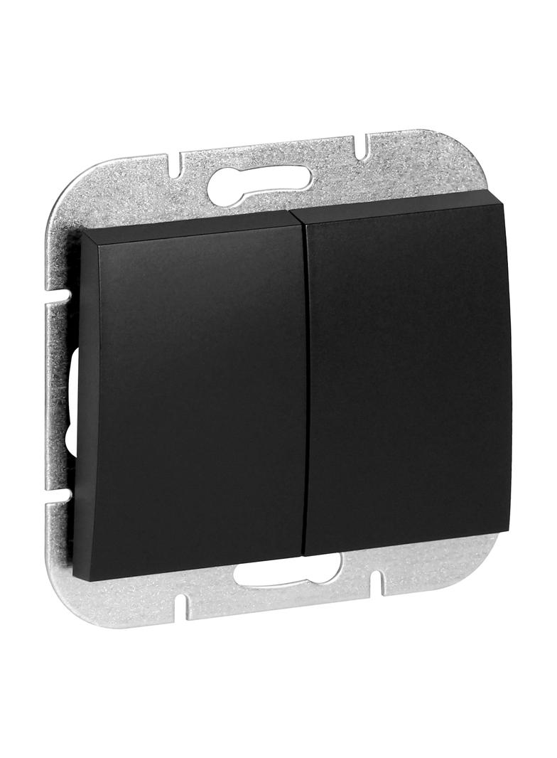 Łącznik podtynkowy świecznikowy Onyx, 10A, 250V, WP-2O, czarny OR-OE-7501/B ORNO