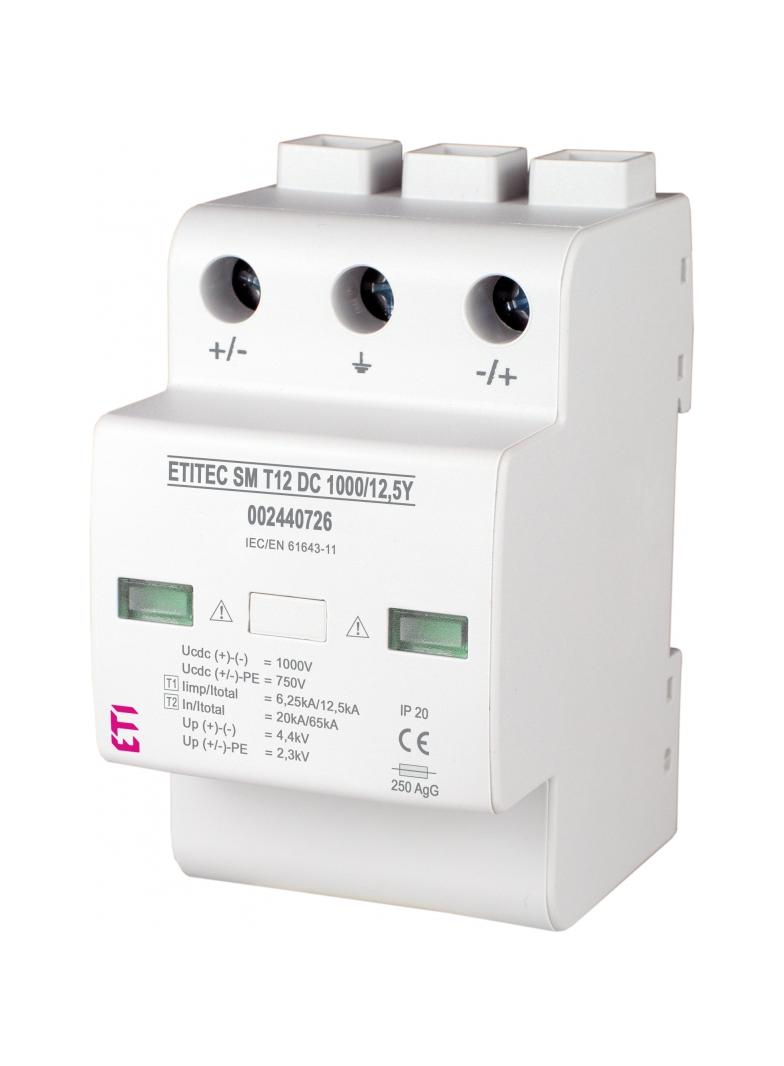 ETITEC SM T12 DC 1000/12,5 Y RC Ogranicznik przepięć T1, T2 (B, C) - DC - bez prądu upływu