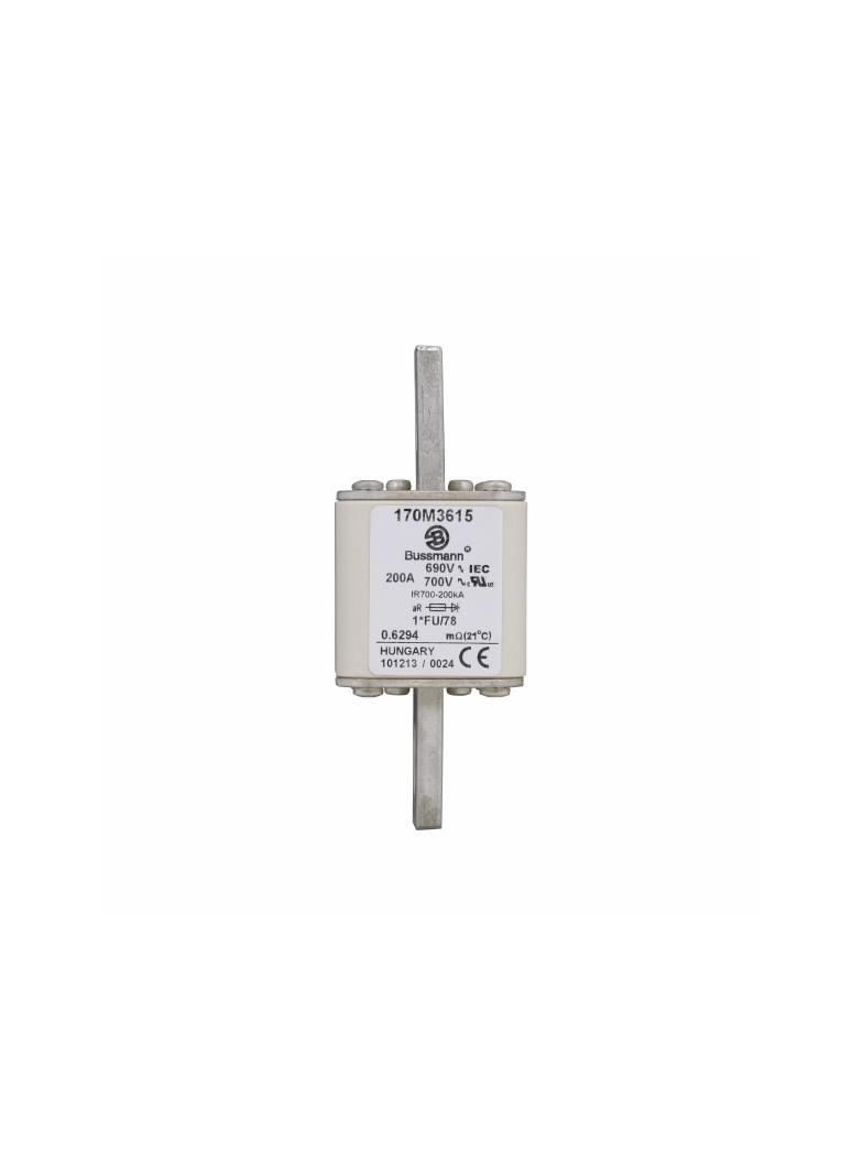 FUSE 200A 690V 1 FU 78 AR UC Wkładka szybka 200A AC 690V rozmiar 1 45x45x110 mm aR, 170M3615 EATON