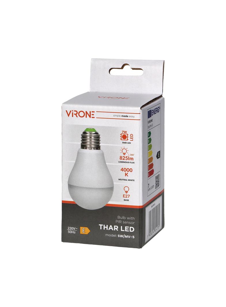 THAR LED 7W A60 żarówka z mikrofalowym czujnikiem ruchu 825lm 4000K E27 SW/MV-5 ORNO