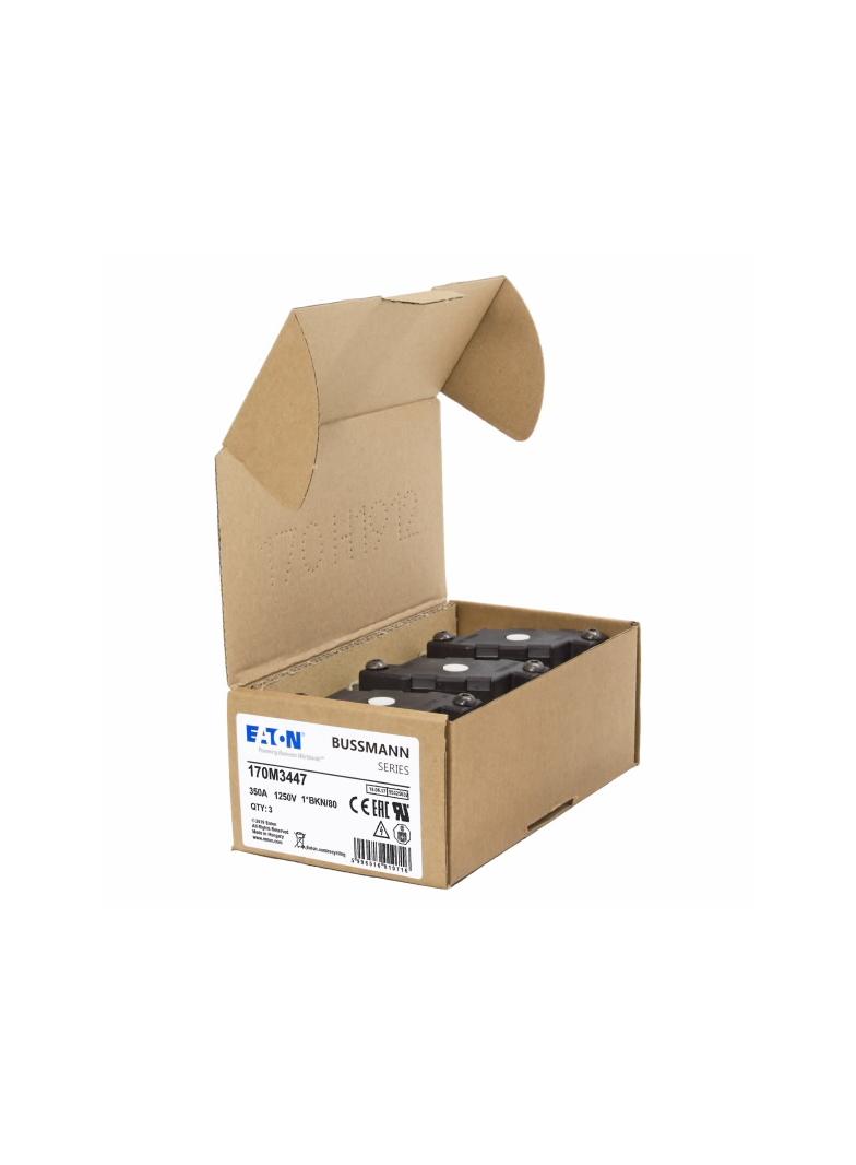 FUSE 350A 1250V 1*BKN/80 AR CU Wkładka szybka 350A AC 1250V rozmiar 1 45x59x81 mm aR 170M3447 EATON