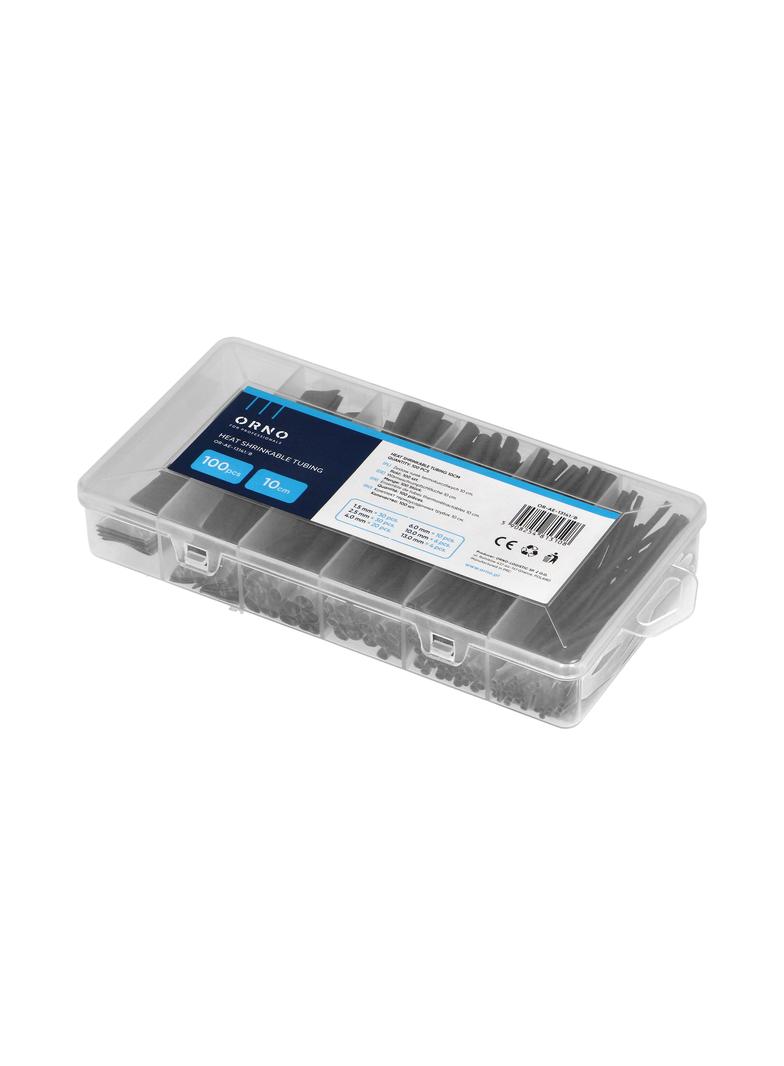 Zestaw koszulek termokurczliwych uniepalnionych 100 szt. Czarny OR-AE-13141/B ORNO