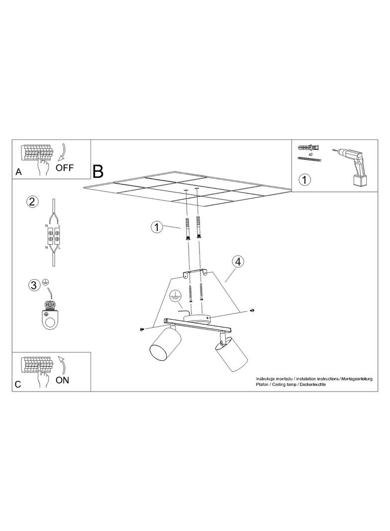 Sollux Plafon LEMMI 2 czarny SL.1127