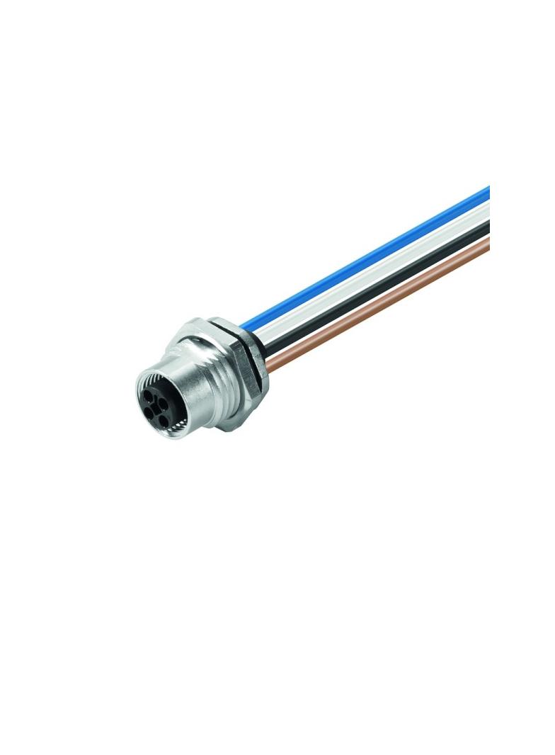 SAIE-M12B-4-T-0.2U-HW Wtyczka okrągła, wbudowana (z kablem), M12, Liczba biegunów: 4, 0.2 m, Dławnice kablowe: M 16 /1szt./ 1542610000 WEIDMÜLLER