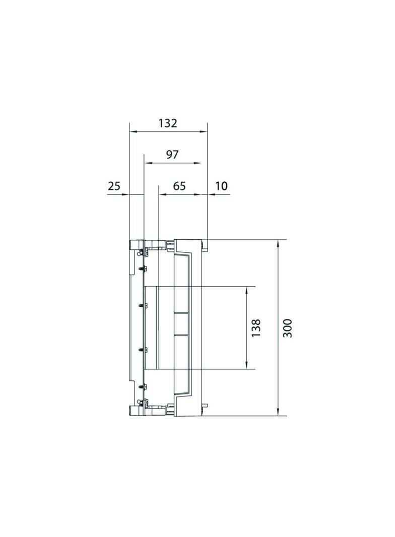 univers N 300x500mm podzespół dla wyłączników mocy H3+ 2xP250 UK22LH1 HAGER