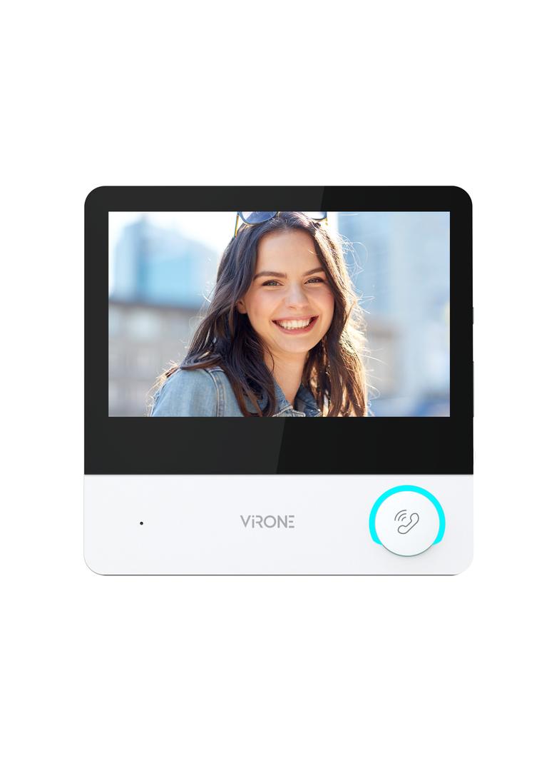 Wideo monitor bezsłuchawkowy, kolorowy, LCD 7", dotykowy, WiFi + APP na telefon, z gniazdem na kartę
