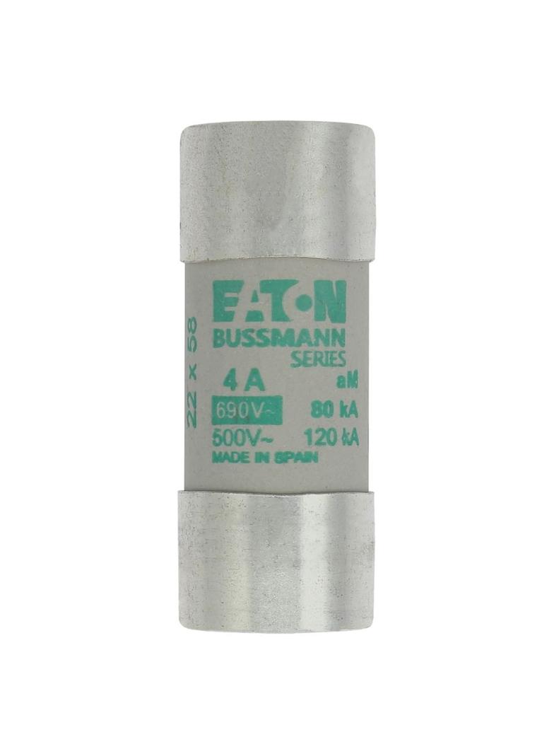 CYLINDRICAL FUSE 22 x 58 4A AM 690V AC Wkładka cylindryczna 22 x 58mm 4A AM 690V AC C22M4 EATON