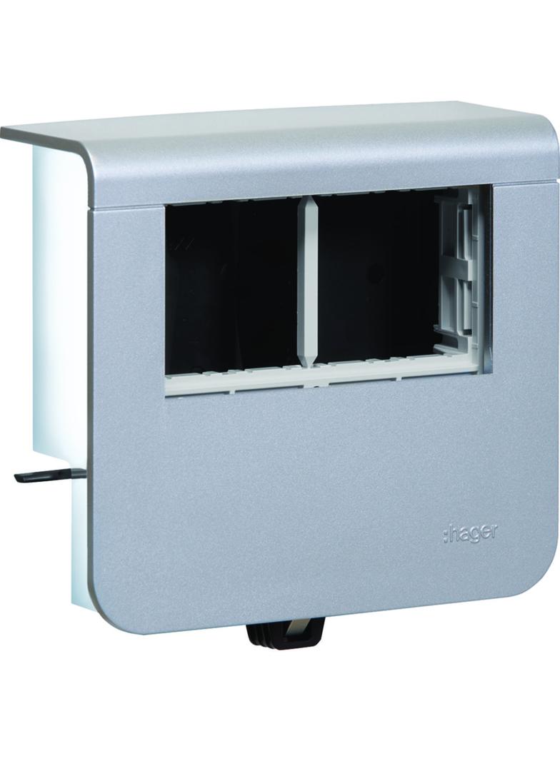 tehalit.SL Pusty nośnik urządzeń 20x55 45x45 aluminium SL20055903D1 HAGER