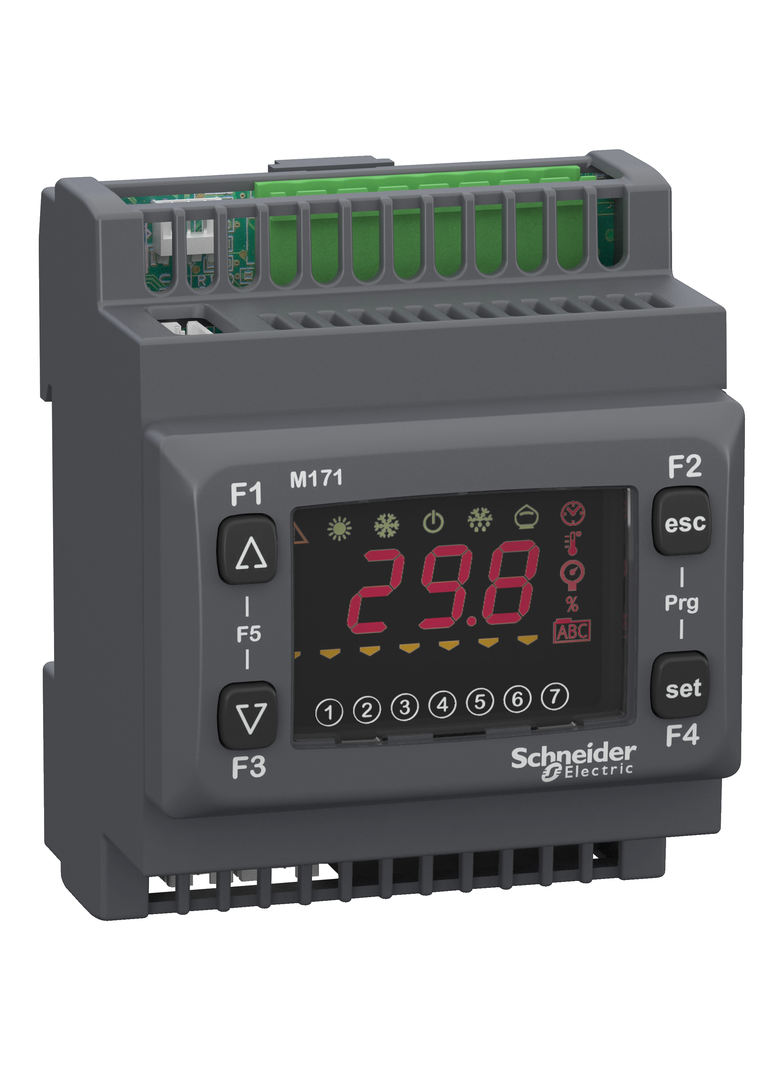 Modicon M171, Sterownik PLC HVAC, 6xDI 5xAI 6xDO 5xAO LAN Modbus SL zasilanie 12...24V wyświetlacz