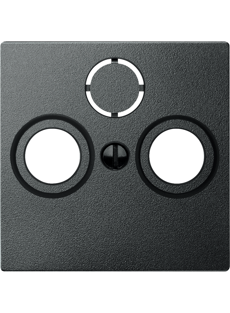 Merten, System M, płytka centralna gniazd antenowych, 2/3 otwory, antracyt