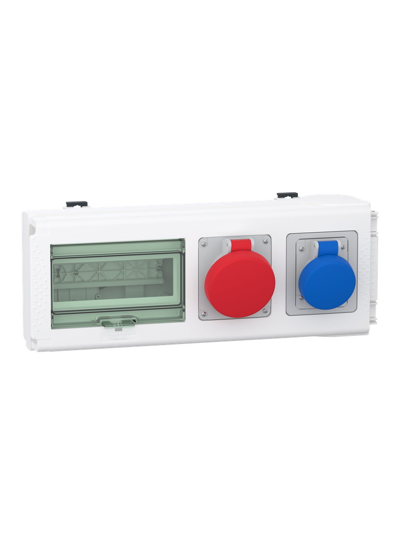 Canalis KN, kaseta odpływowa 2 gniazda KNB 3L+N+PE 8 modułów 18mm 32A