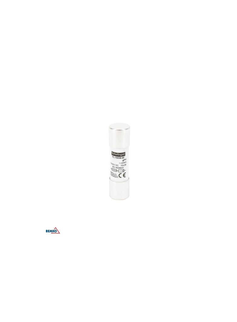 WKŁADKA TOPIKOWA CYLINDRYCZNA 10x38MM 1000V DC 12A