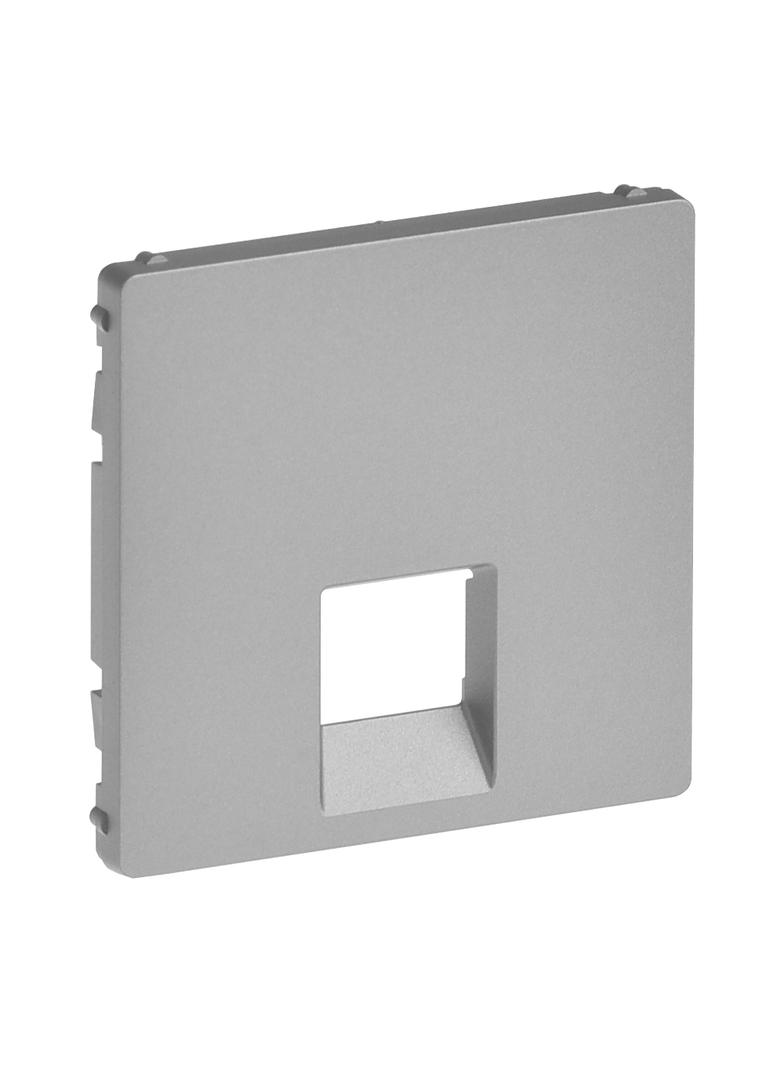 VALENA LIFE PLAKIETKA GNIAZDA 1 x RJ 45 kat. 6A UTP ALUMINIUM, Legrand