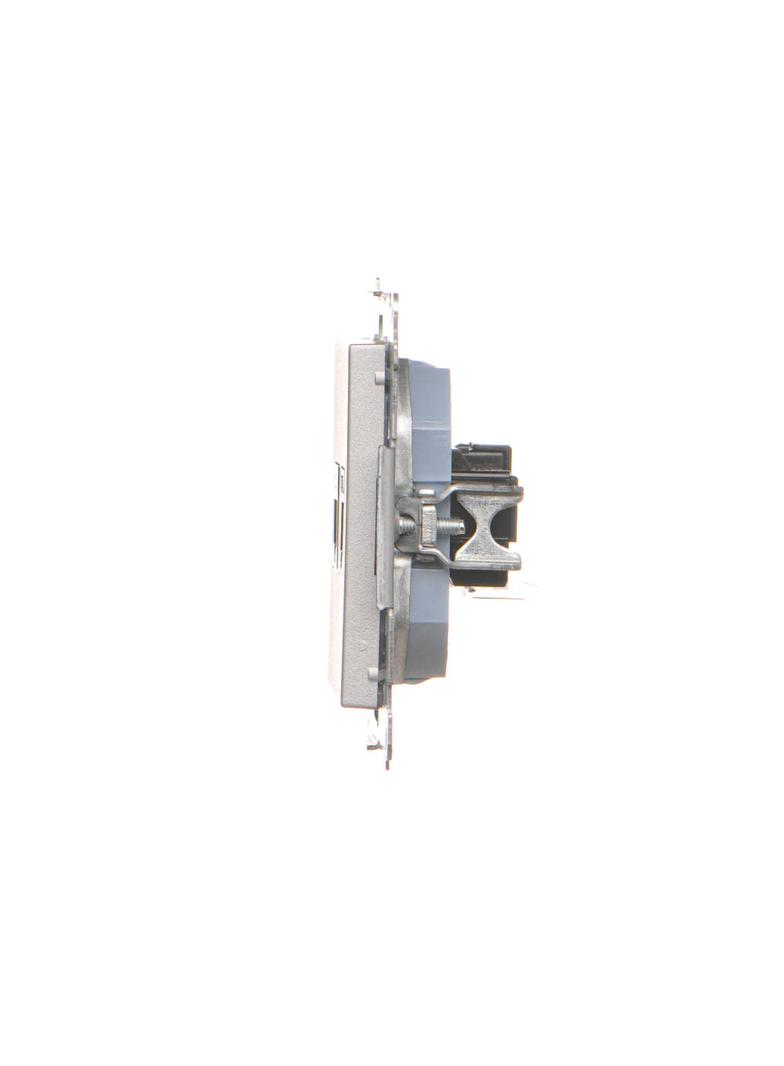 Simon 55 Gniazdo komputerowe RJ45 kategoria 5e + telefoniczne RJ12 Aluminium mat T5F.01/143 KONTAKT