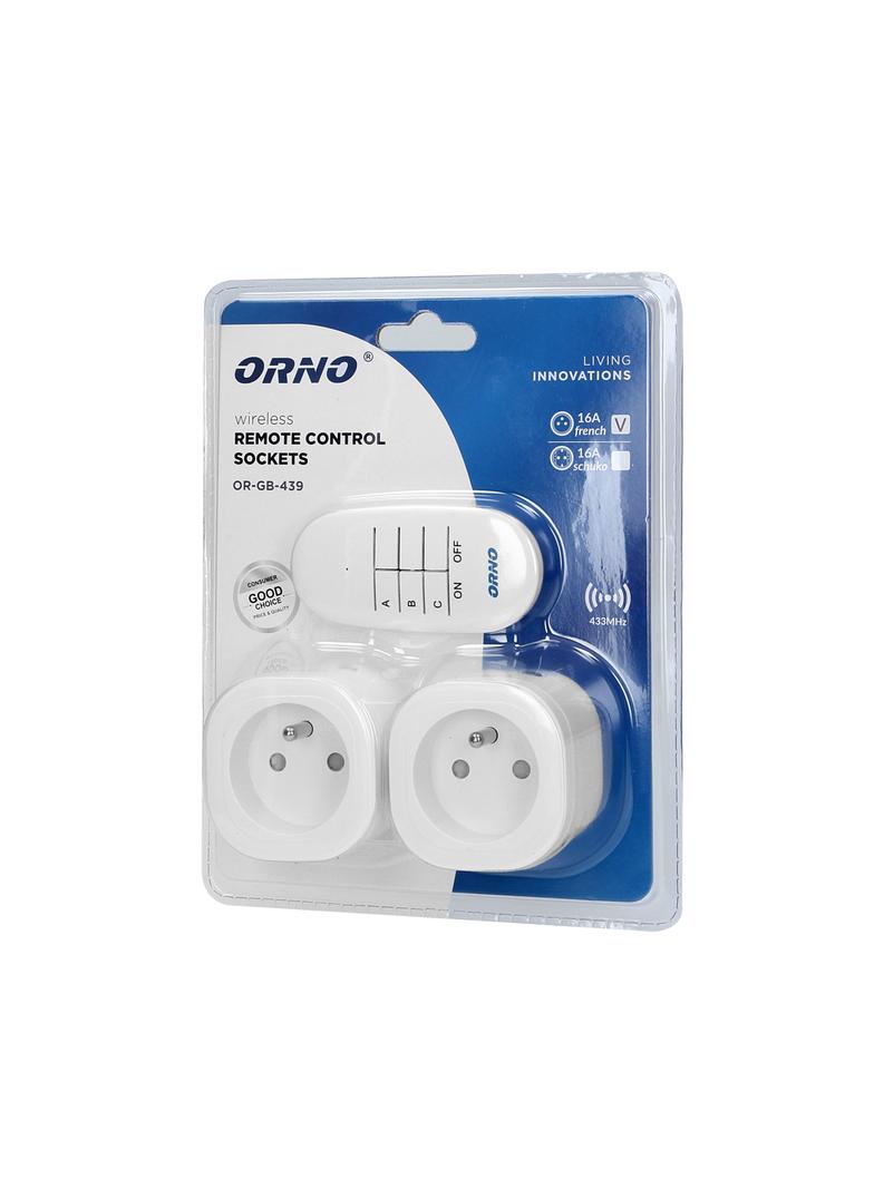 Zestaw bezprzewodowych mini gniazd sterowanych pilotem 2+1 OR-GB-439 ORNO