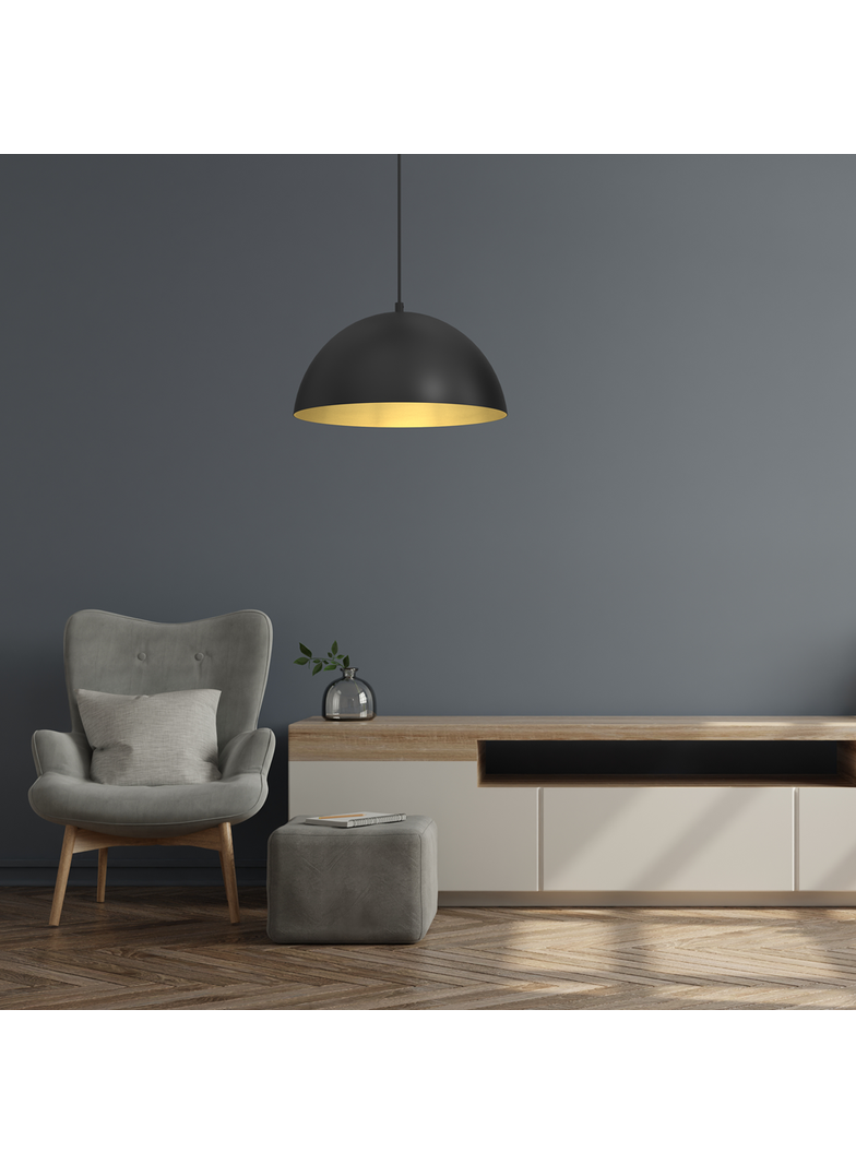 Milagro lampa wisząca Beta E27 czarno/złota MLP7896