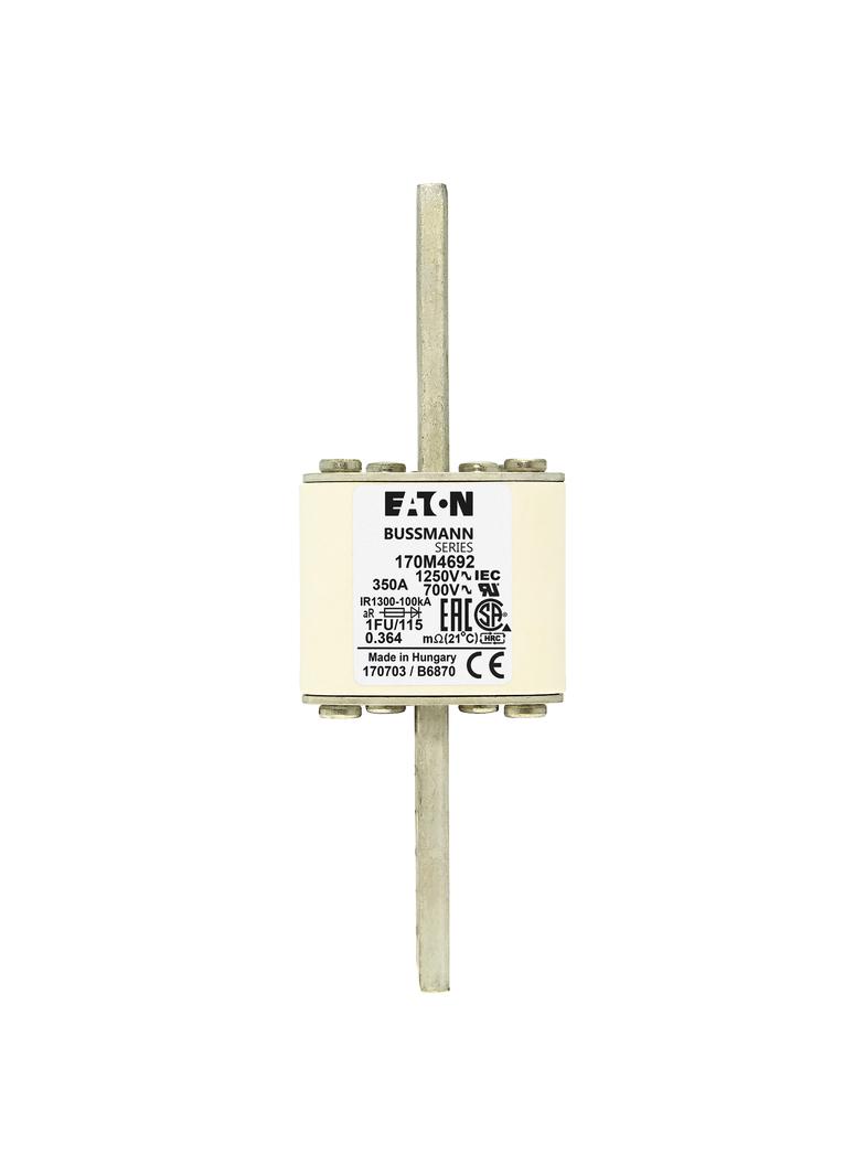 FUSE 350A 1250V 1FU/115 AR CU Wkładka szybka 350A AC 1250V rozmiar 1 53x69x160 mm aR IEC U 170M4692