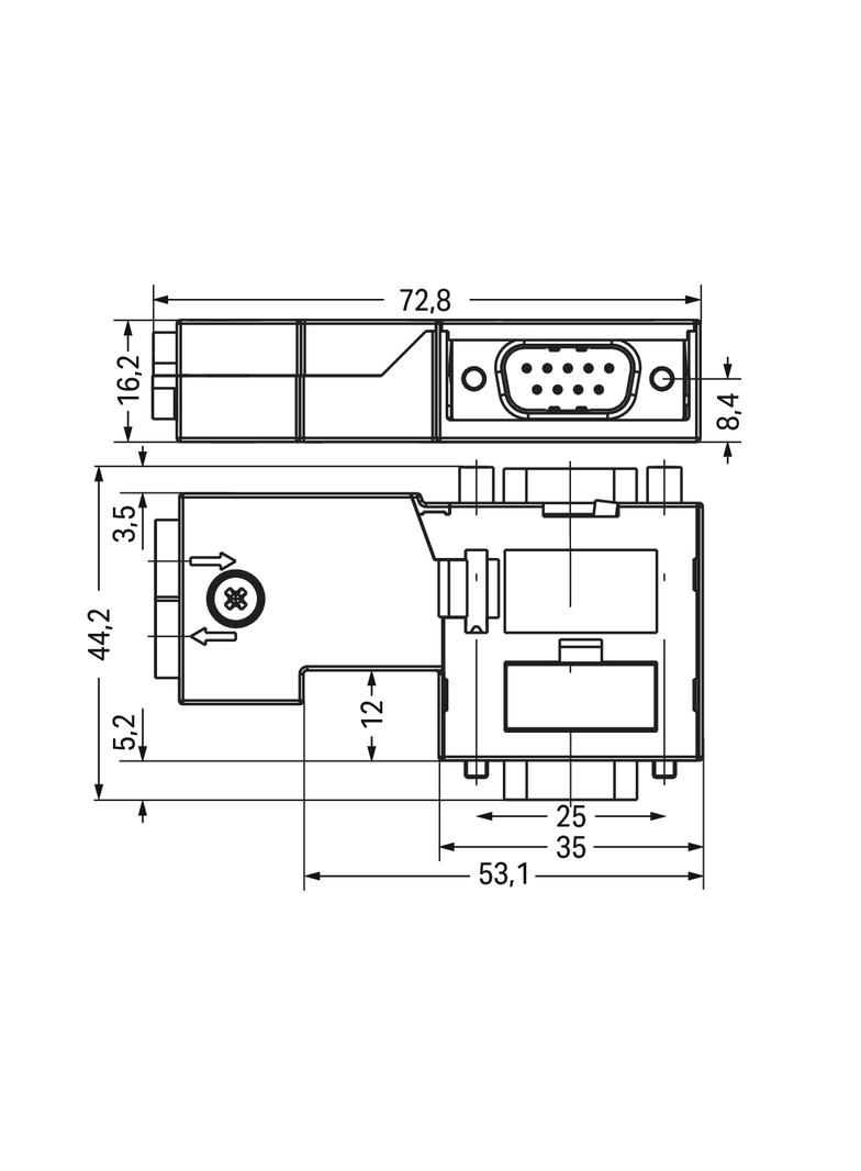 wtyczka sieci obiektowej PROFIBUS
