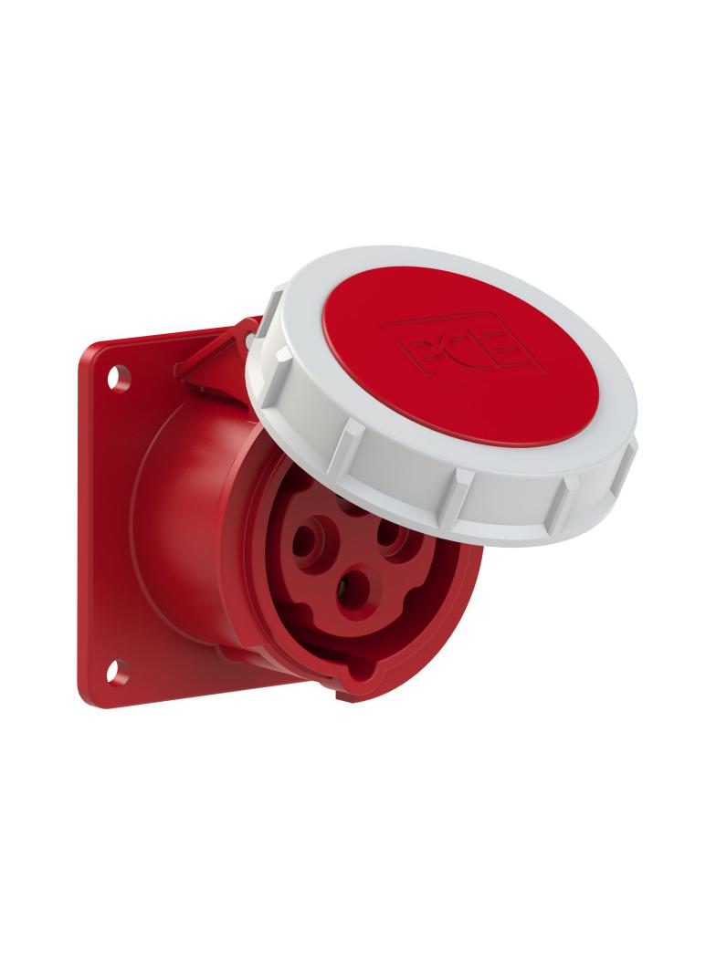 Gniazdo tablicowe 16A 4P 400V /75x75/ czerwone IP67 POWER TWIST 3142-6V PCE
