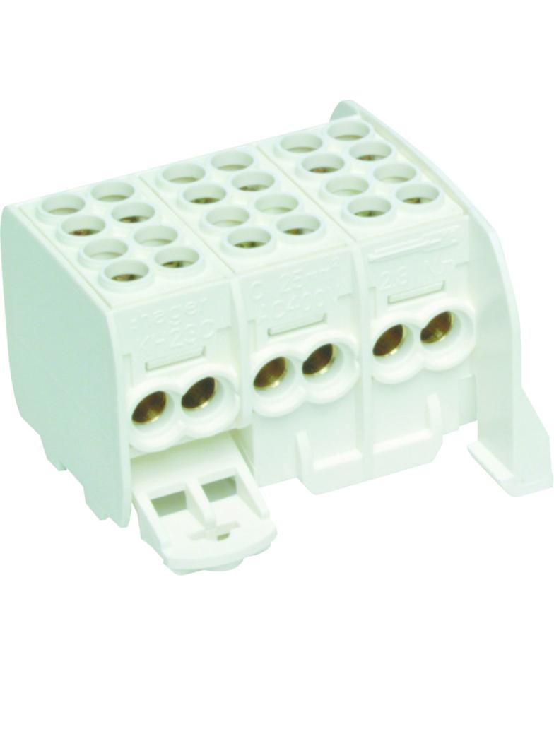 Zaciski rozgałęźne 3-polowe 2x25/2x16mm2 KH23C HAGER