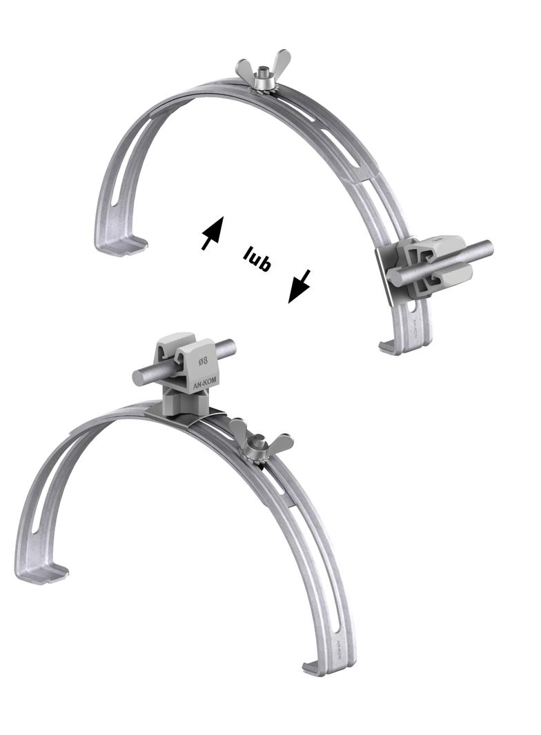 AN-15P/OG/S-N Uchwyt gąsior.rozsuw.Z-zatrz. H=3,5cm /OG/ szary