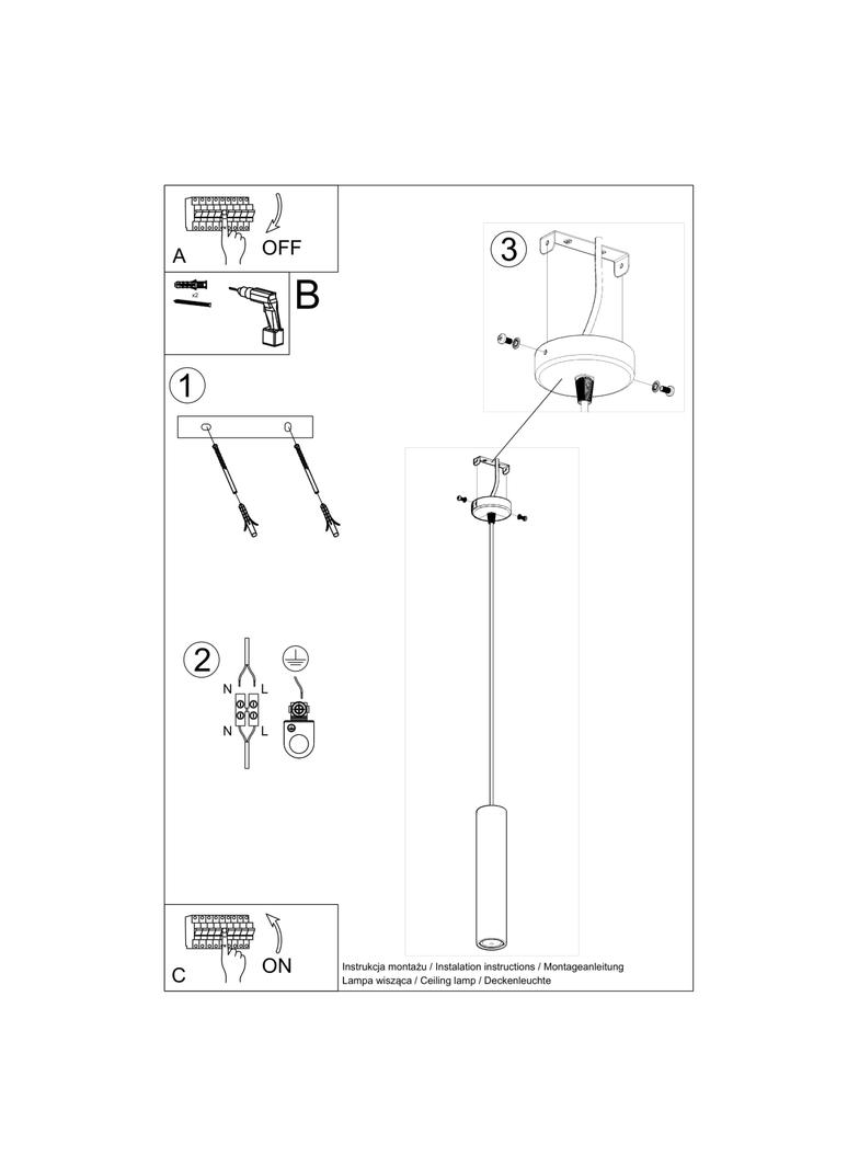 Sollux Lampa wisząca LUVO 1 SL.0653