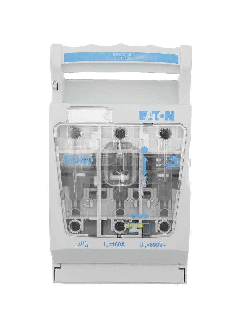 EBH00O3TV1 Rozłącznik bezpiecznikowy poziomy 160A AC 690V NH00 AC23B 3P IEC zaciski V EBH00O3TV1 EAT