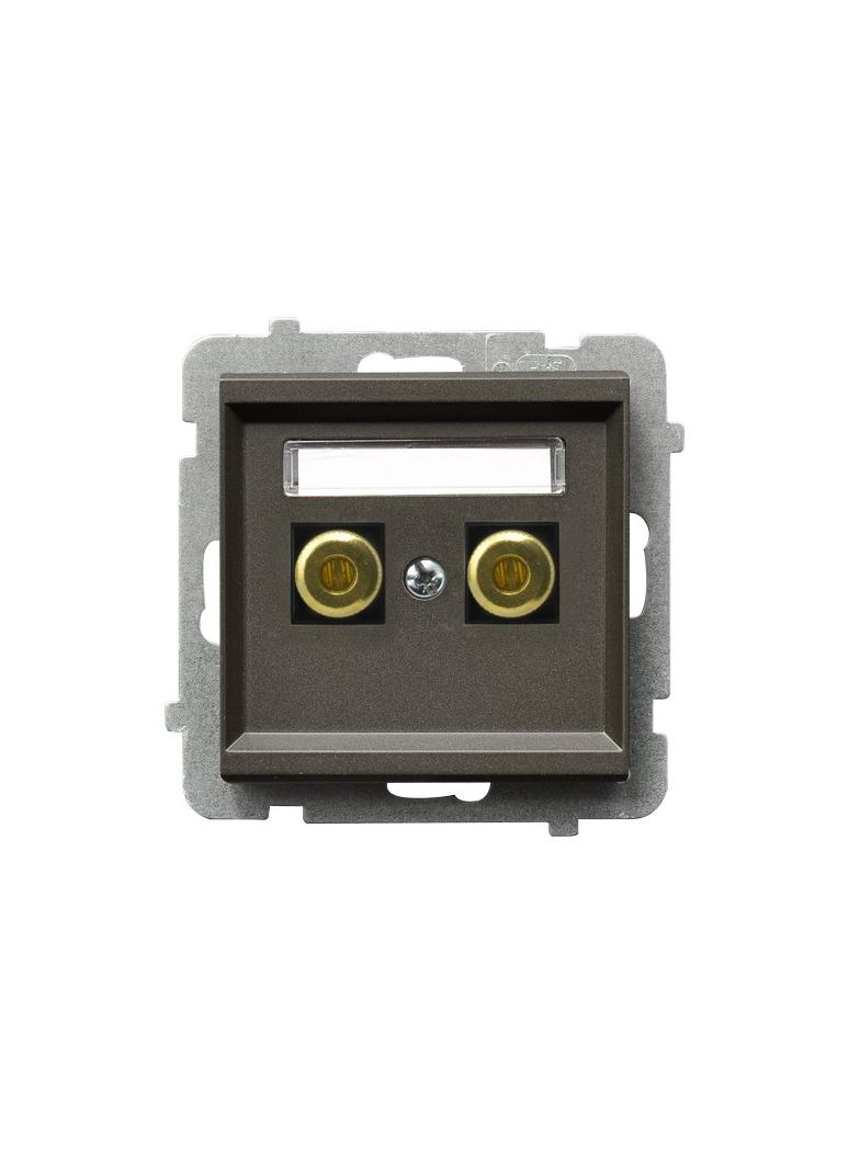 SONATA Gniazdo głośnikowe pojedyncze - kolor czekoladowy metalik GGN-1R/m/40