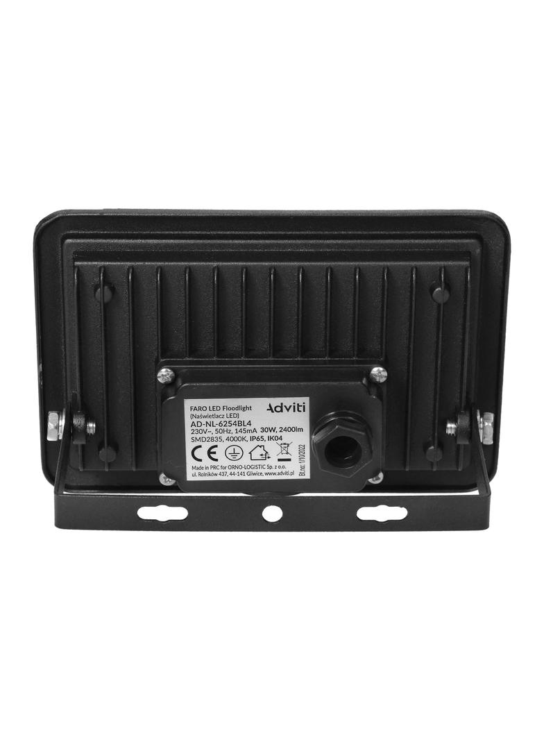 FARO LED 30W naświetlacz 2400lm, IP65, 4000K, aluminium + szkło AD-NL-6254BL4 ORNO