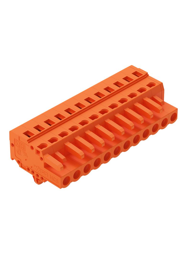 MCS-MIDI Classic gniazdo 12-bieg. pomarańczowe raster 5,08 mm /25szt./ WAGO