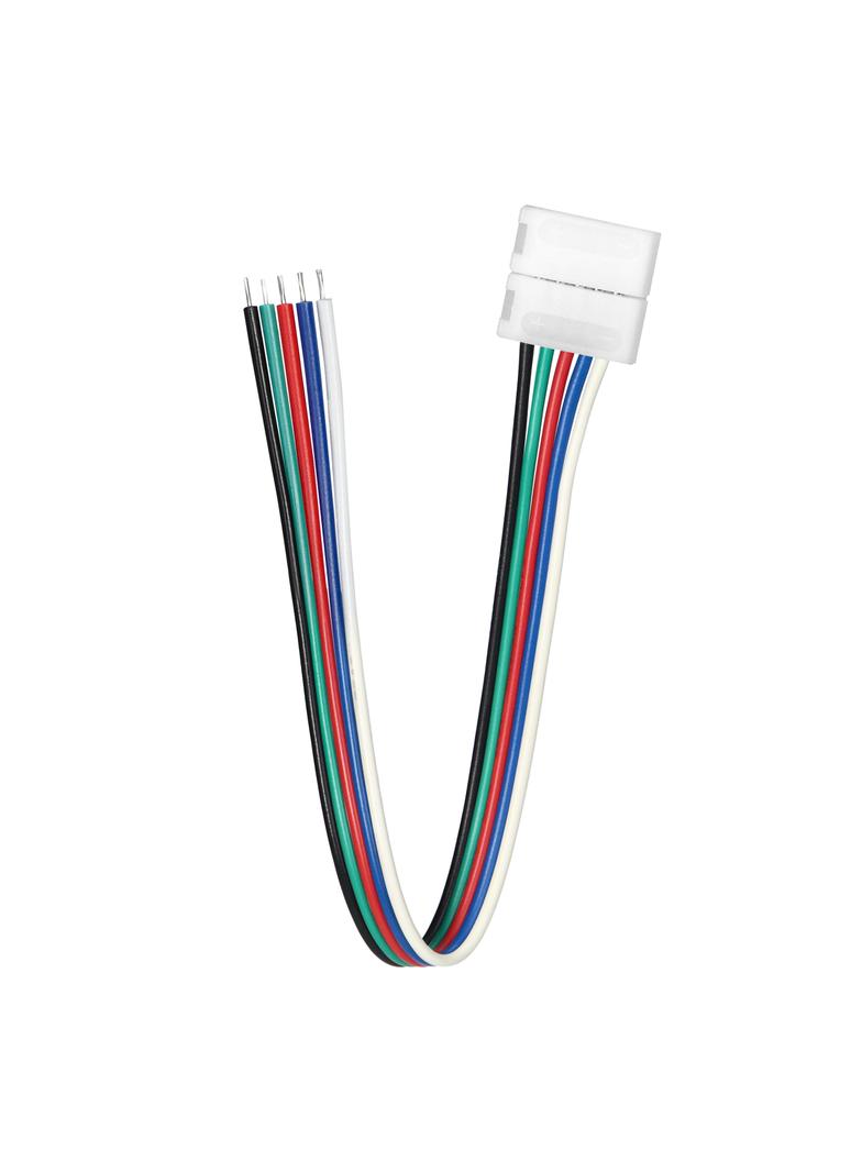 Złączka LED RGBW 12mm jednostronna z przewodem