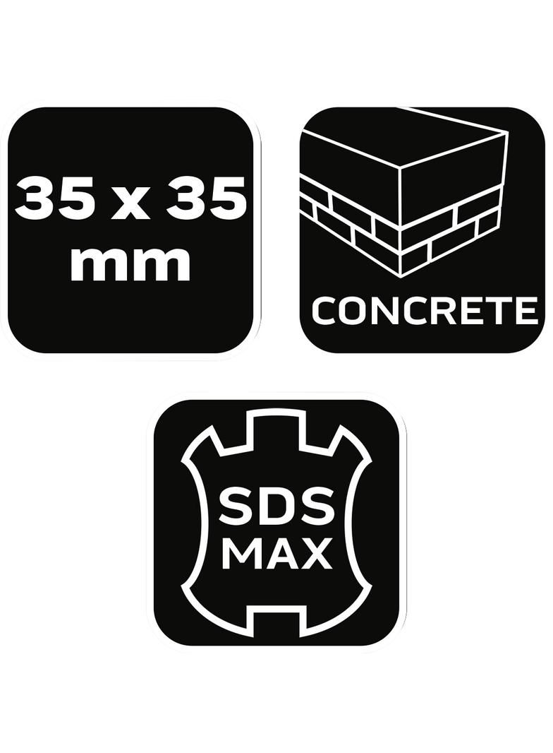 Groszkownik SDS Max 40x40mm 16 zębów GRAPHITE 57H552 GTX 57-552 GTX Poland