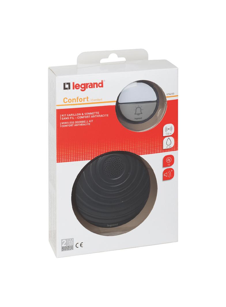 Zestaw Dzwonkowy Bezprzewodowy Comfort - Antracyt 094253 LEGRAND