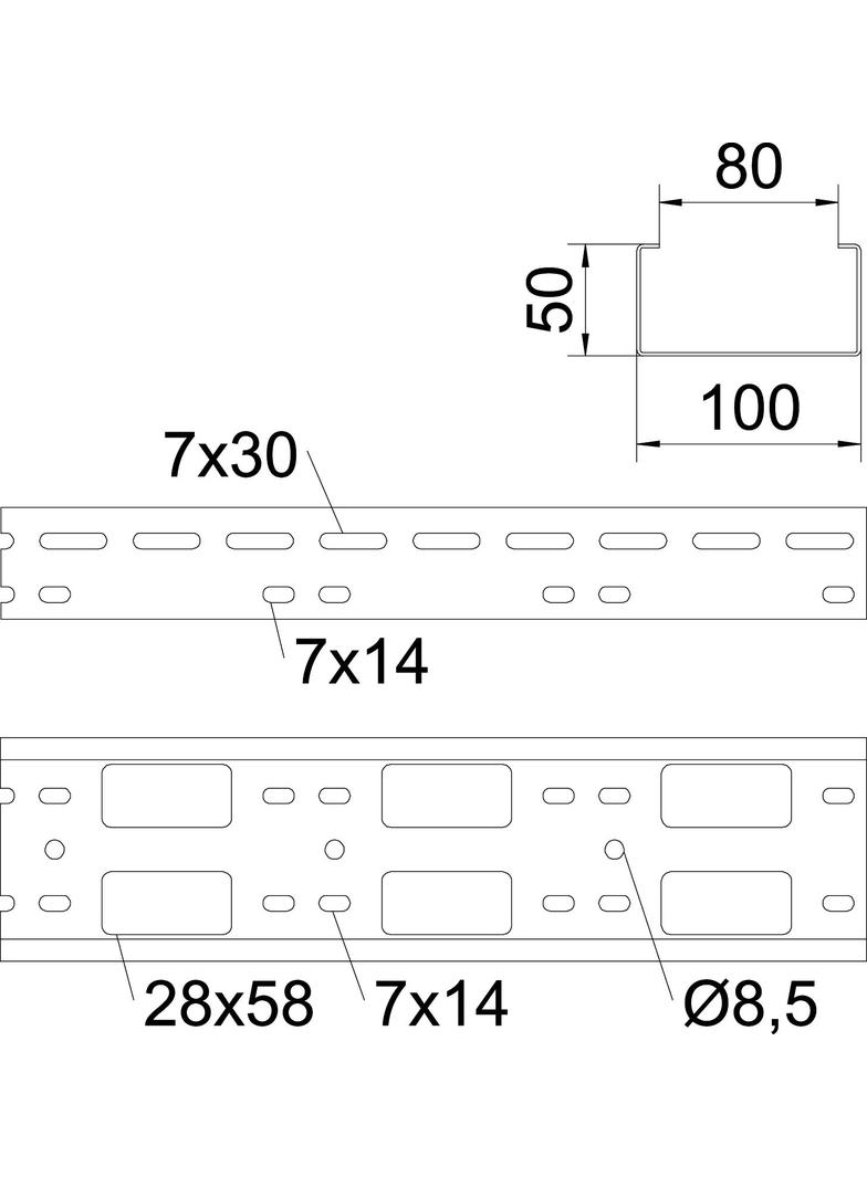 MINIKANAŁ AZ 50X100MM FT