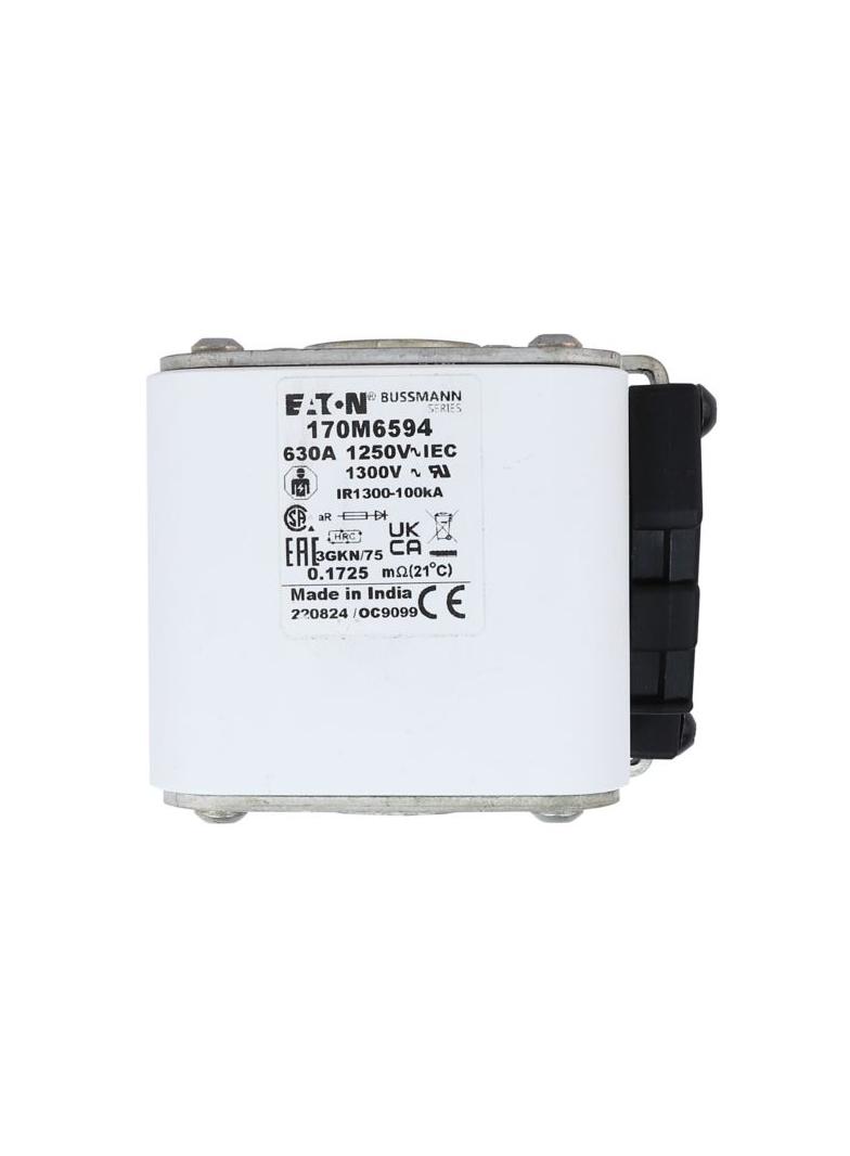 FUSE 630A 1250V 3GKN/75 AR CU Wkładka szybka 630A AC 1250V rozmiar 3 76x92x76 mm aR IEC UL 170M6594