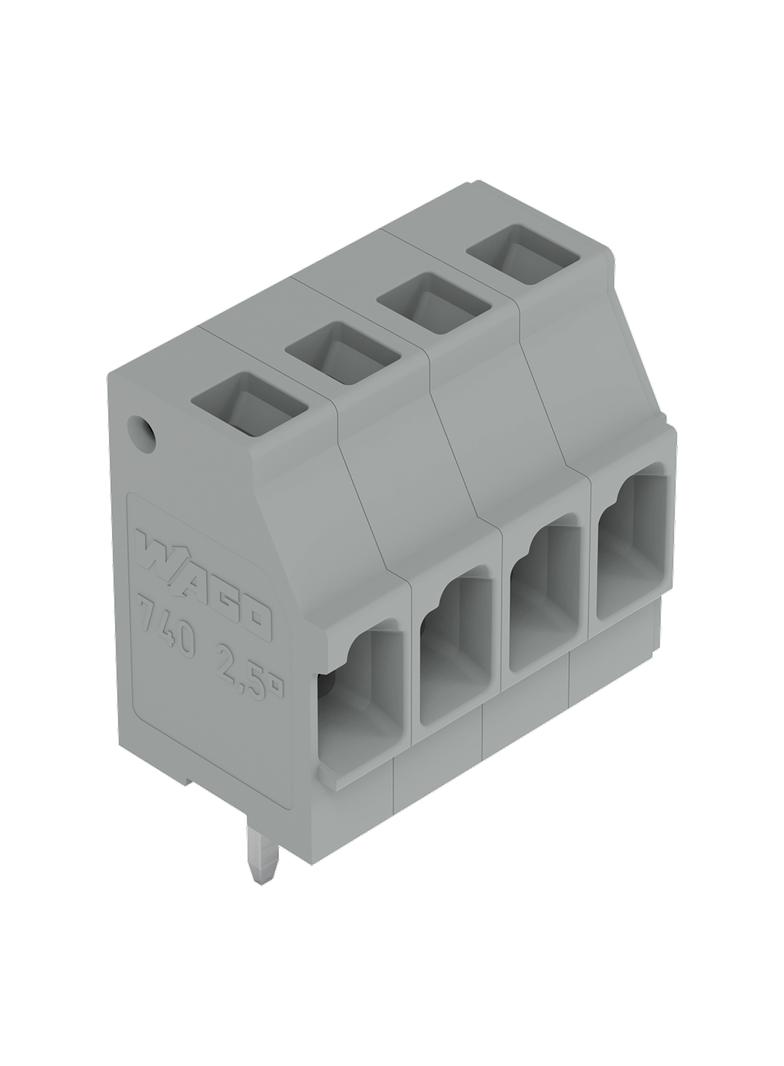 listwa zaciskowa do pł. drukowanych 3-bieg. szara raster 5 mm /75szt./ WAGO