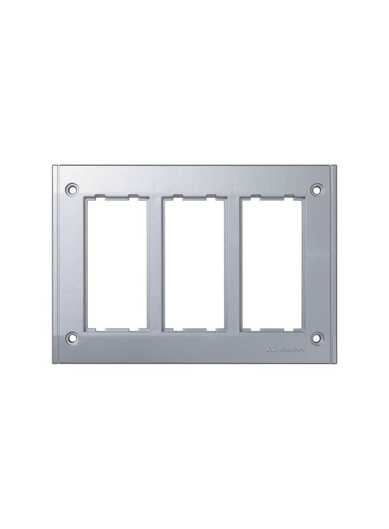 Simon Connect Ramka 3-modułowa do puszki SBM350 6x K45 aluminium SBM302/8 KONTAKT