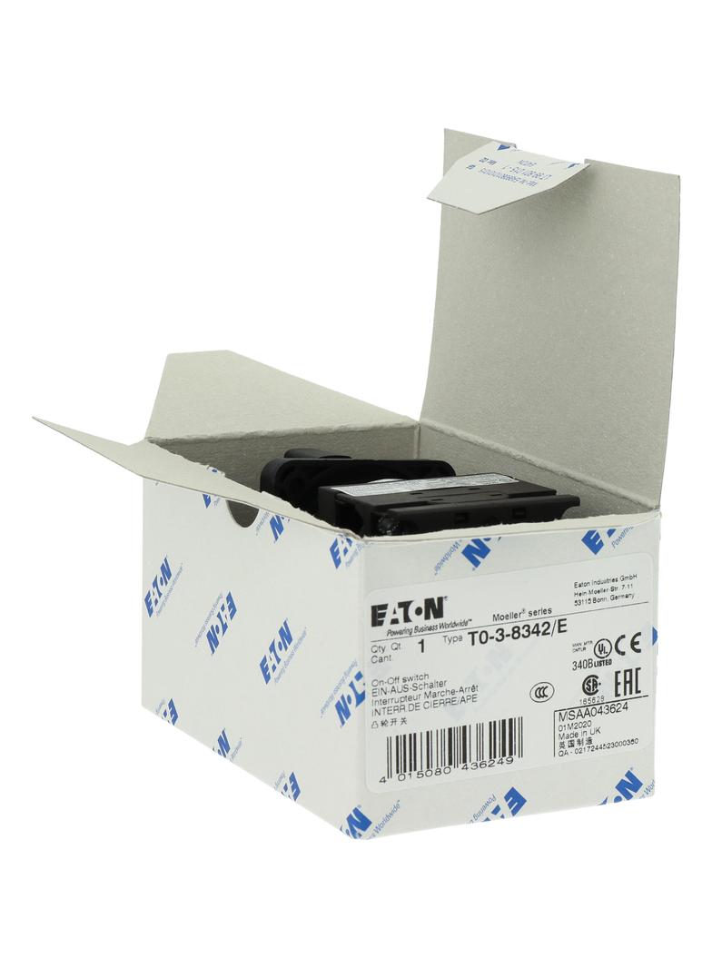 T0-3-8342/E Łącznik krzywkowy 20A 6.5kW 043624 EATON