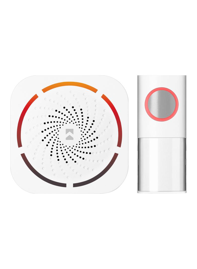 TULO AC, dzwonek bezprzewodowy sieciowy, learning system, 36 dźwięków, 150m, biały