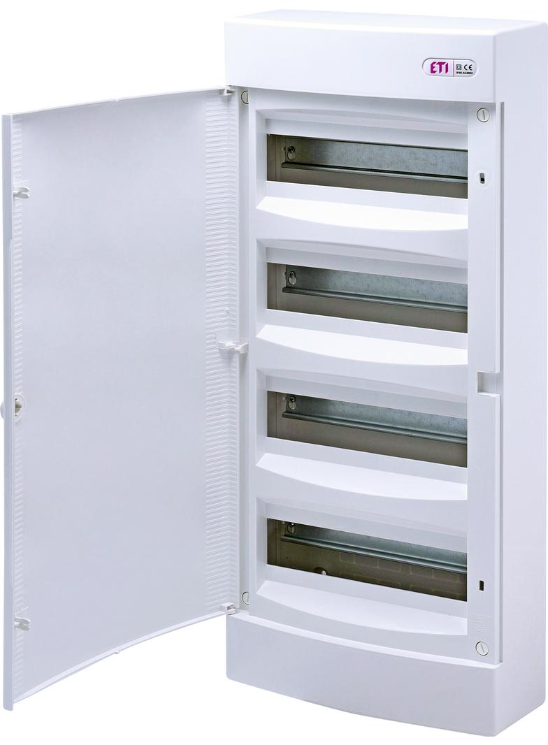 Rozdzielnica natynkowa 4x12 drzwi białe ECT48PO-s 001101023 ETI